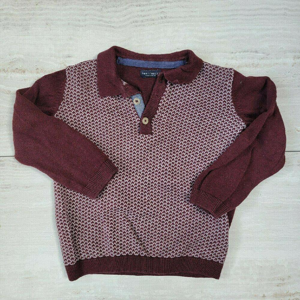 Stylish Maroon Knit Sweater with Unique Pattern